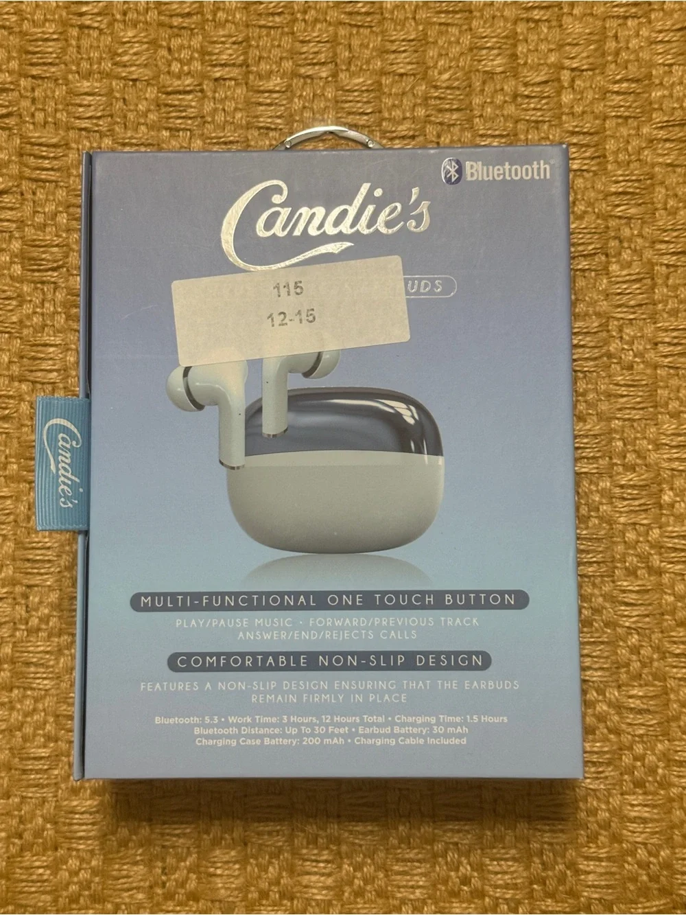 Candie's Baby Blue True Wireless Earbuds with Charging Case